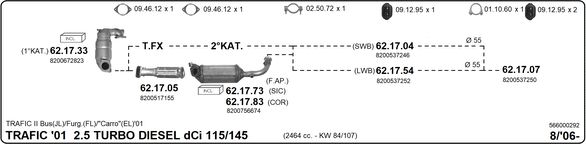 Układ wydechowy IMASAF 566000292