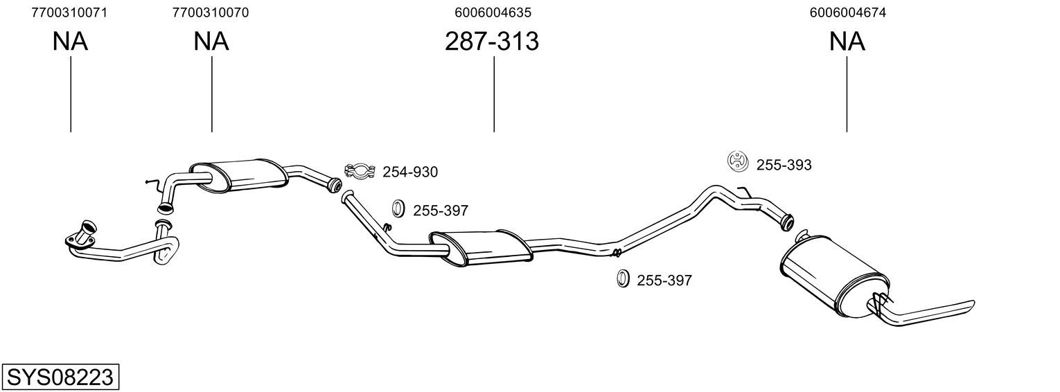 Układ wydechowy BOSAL SYS08223
