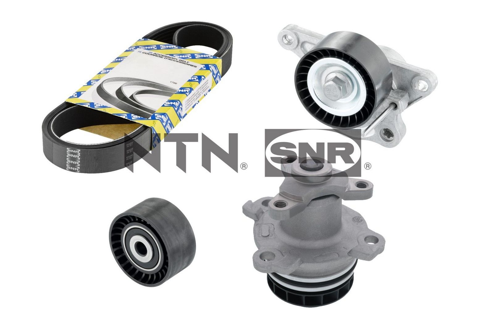 Pompa apa + Set curea transmisie cu caneluri SNR KAP855.240
