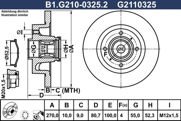 Tarcza hamulcowa GALFER B1.G210-0325.2