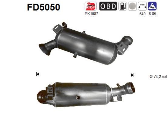 Filtr sadzy / filtr cząstek stałych, układ wydechowy AS FD5050
