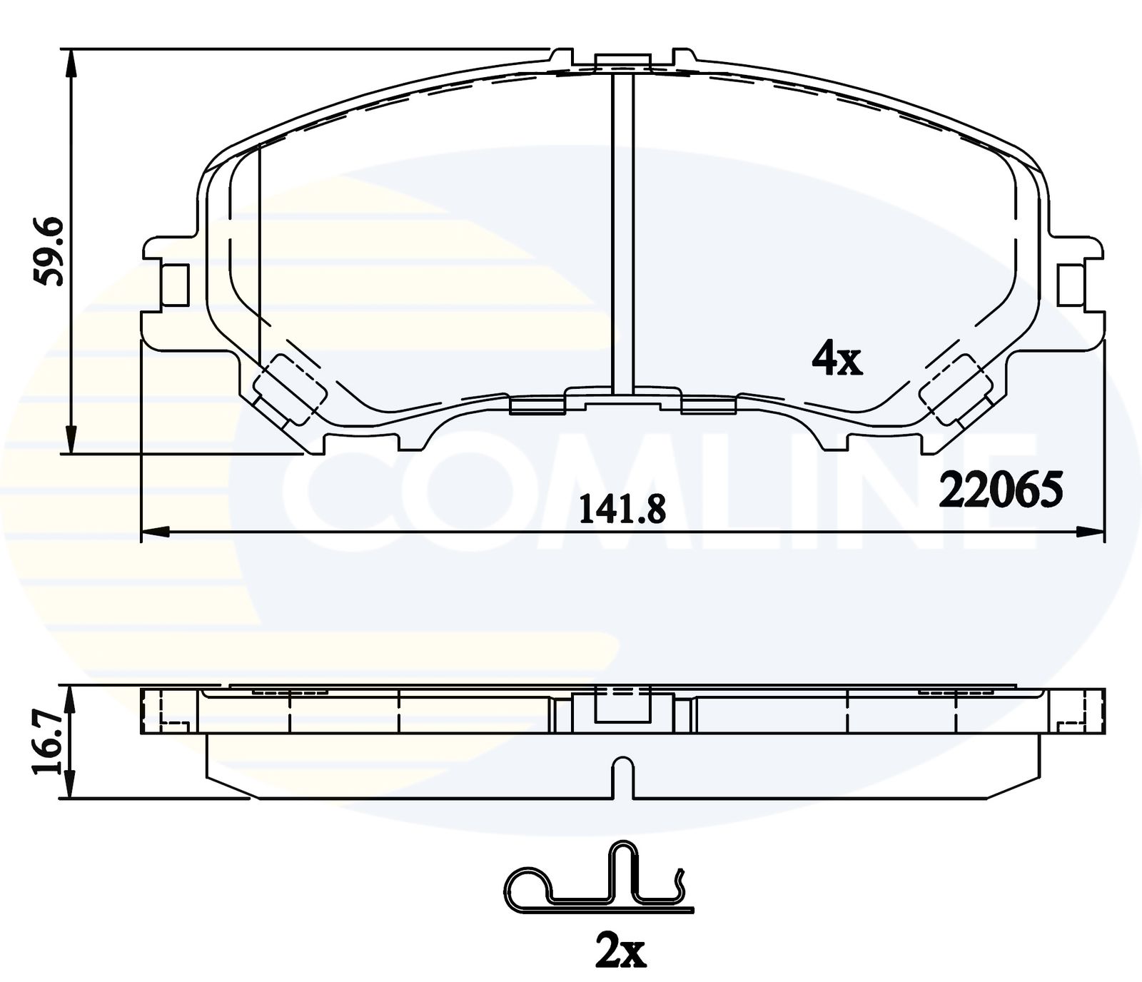 Zestaw klocków hamulcowych, hamulce tarczowe COMLINE CBP32304