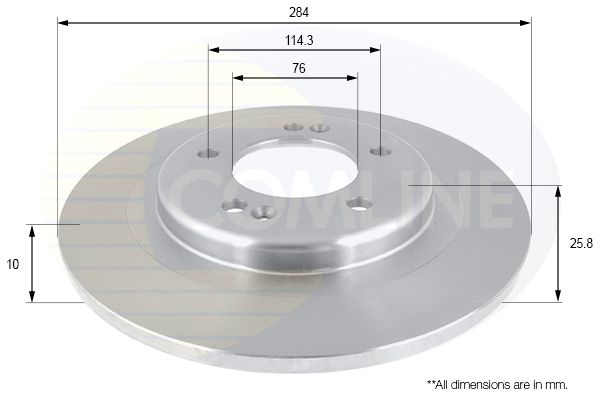 Tarcza hamulcowa COMLINE ADC2421