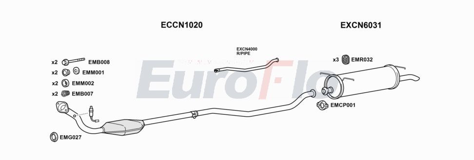 Układ wydechowy EUROFLO CNXAN183001B