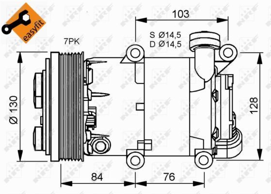 Kompresor, klimatizace NRF 32410