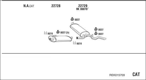 Układ wydechowy WALKER REK015709