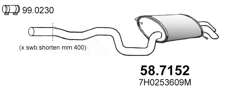 Toba esapament finala ASSO 58.7152