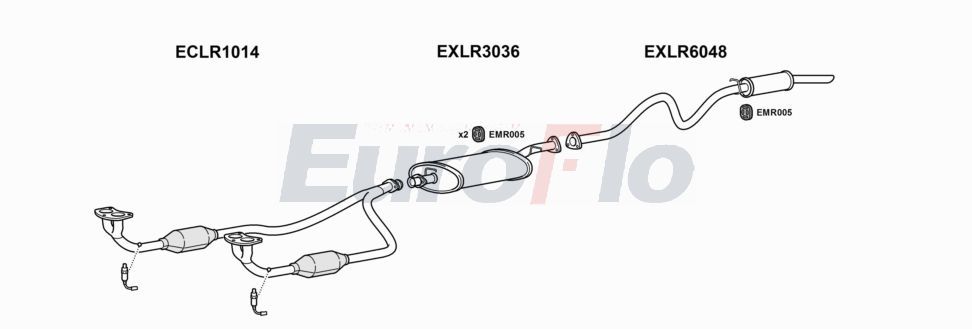 Układ wydechowy EUROFLO LRDIS403004A00