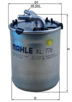 Palivový filtr MAHLE KL 778