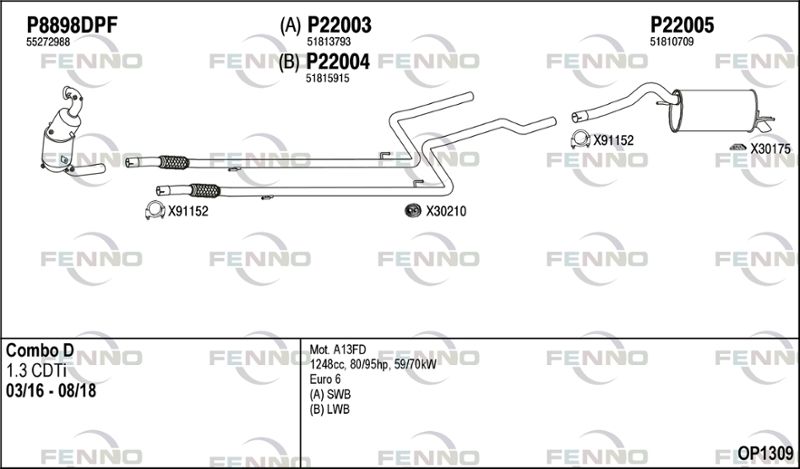 Układ wydechowy FENNO OP1309
