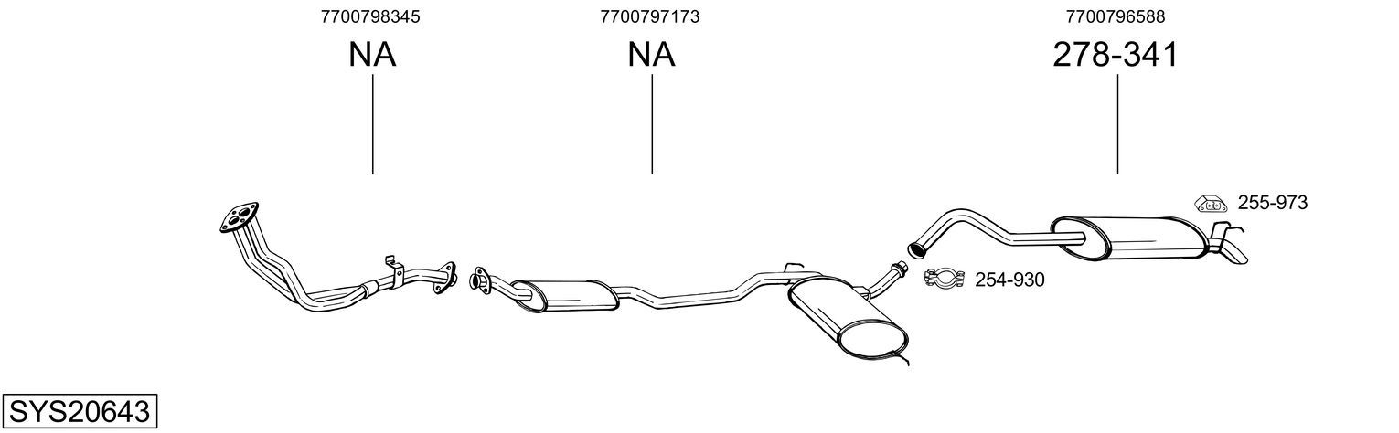 Układ wydechowy BOSAL SYS20643
