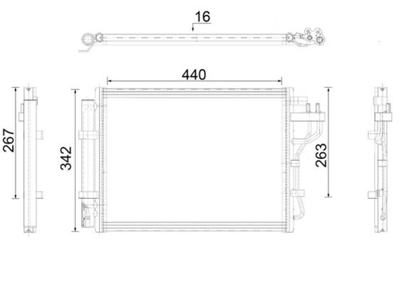 Condensator, climatizare MAHLE AC 917 000P