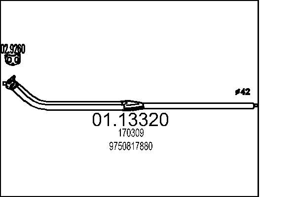 Rura wydechowa MTS 01.13320