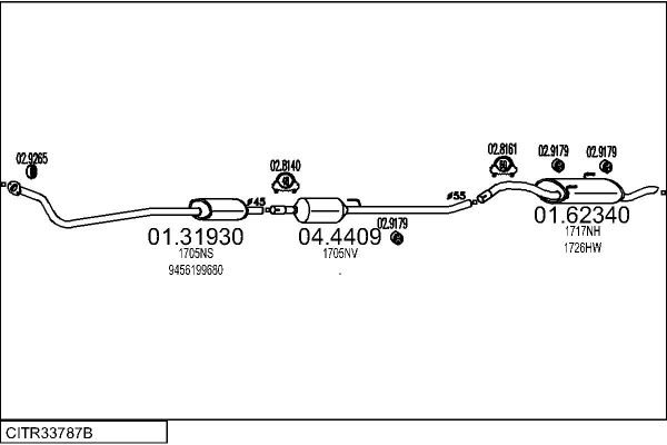 Układ wydechowy MTS CITR33787B134080