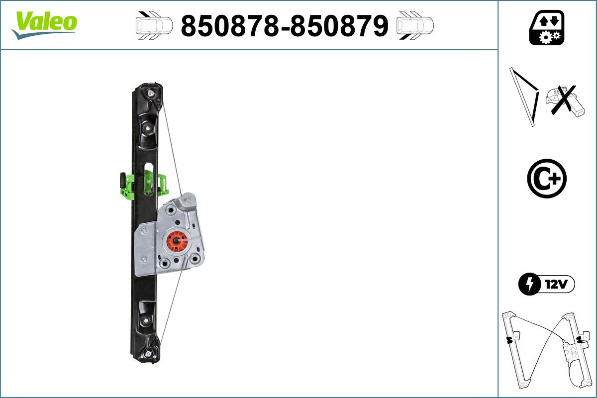 Mecanism actionare geam VALEO 850878