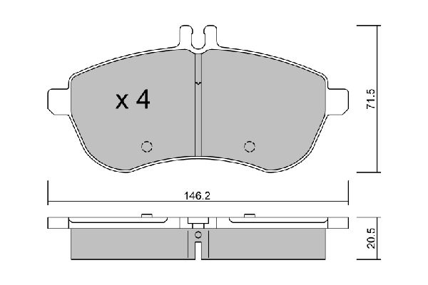 Zestaw klocków hamulcowych, hamulce tarczowe AISIN BPMB-1002