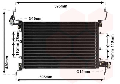 Kondenzátor, klimatizace VAN WEZEL 17005204
