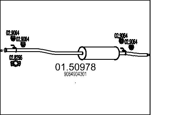 Tłumik środkowy MTS 01.50978