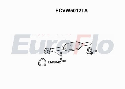 Katalizator EUROFLO ECVW5012TA