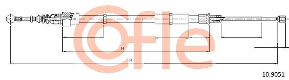 Cięgło, hamulec postojowy COFLE 10.9051