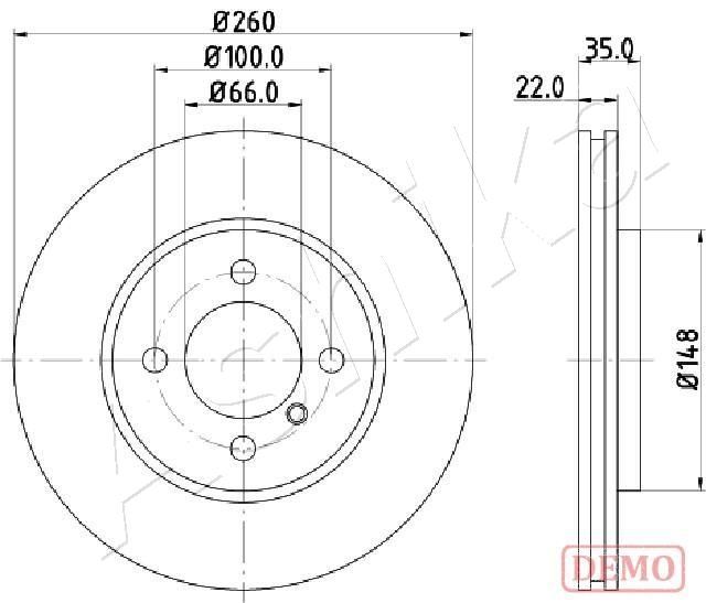 Tarcza hamulcowa ASHIKA 60-00-0158C