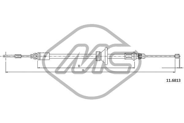 Cięgło, hamulec postojowy METALCAUCHO 82368