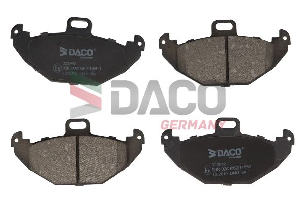 Zestaw klocków hamulcowych, hamulce tarczowe DACO GERMANY 323942
