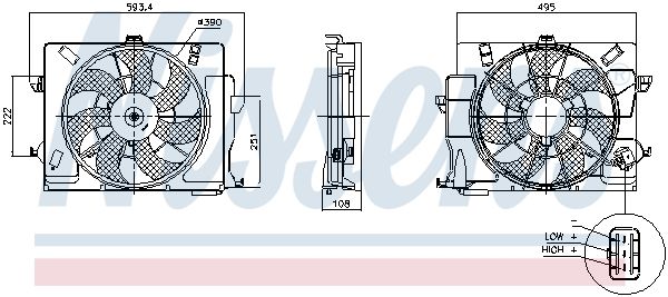 Ventilateur, refroidissement du moteur