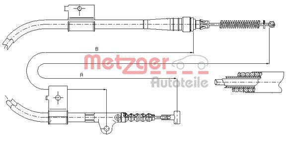 Cablu, frana de parcare METZGER 17.0334