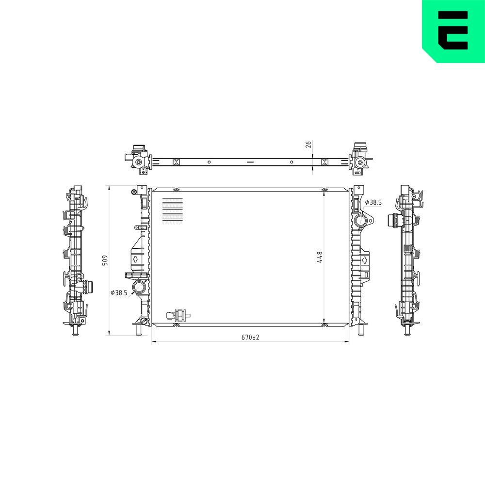 Radiator, racire motor ERA 673101