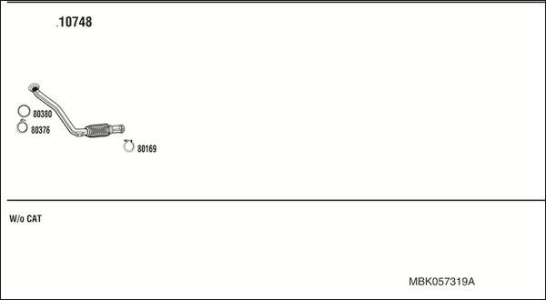 Układ wydechowy WALKER MBK057319A