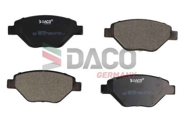 Zestaw klocków hamulcowych, hamulce tarczowe DACO GERMANY 323952