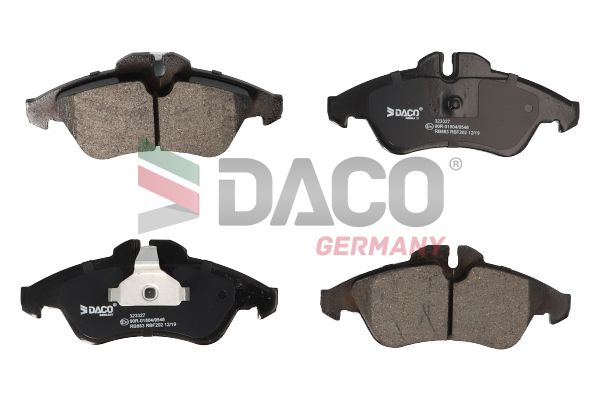 Zestaw klocków hamulcowych, hamulce tarczowe DACO GERMANY 323327