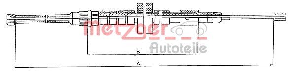Cięgło, hamulec postojowy METZGER AUTOTEILE 10.6023