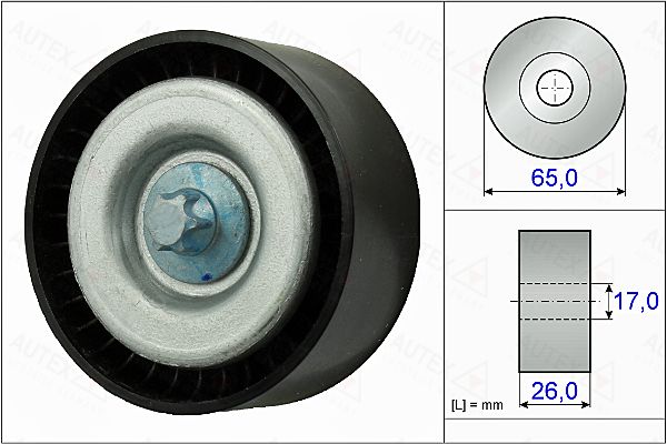 rolka kierunkowa / prowadząca, pasek klinowy zębaty AUTEX 655015