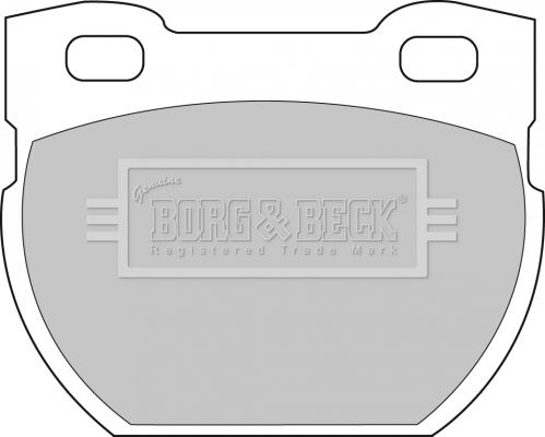 Zestaw klocków hamulcowych, hamulce tarczowe BORG & BECK BBP1250