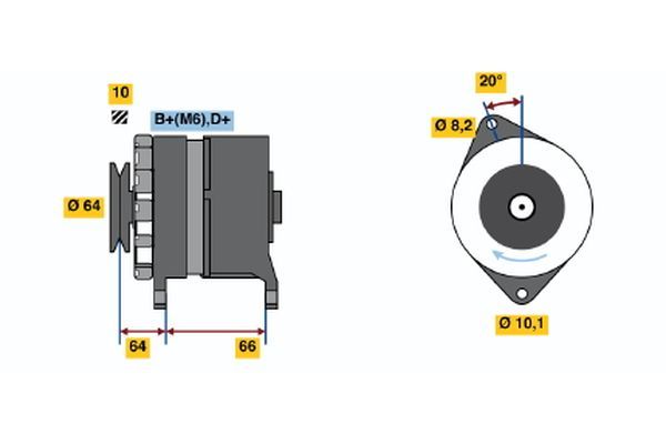 Alternator BOSCH 0 120 489 344