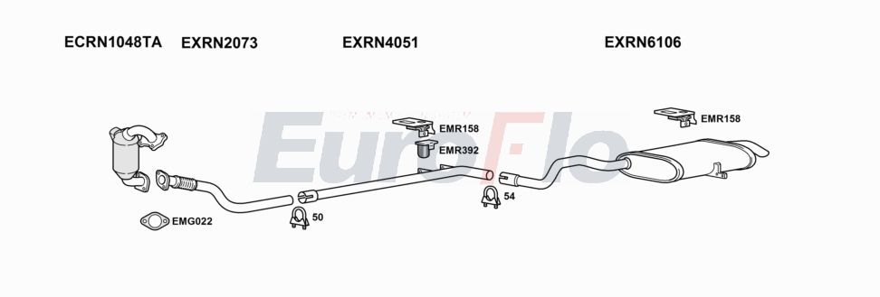 Układ wydechowy EUROFLO RNGRAS15D6001A00
