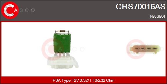 Odpor, vnitřní tlakový ventilátor CASCO CRS70016AS