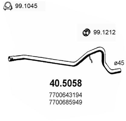 Rura wydechowa ASSO 40.5058