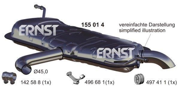 Zadní tlumič výfuku ERNST 155014