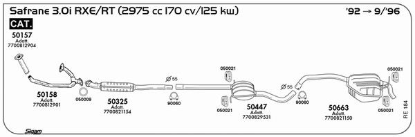 Układ wydechowy SIGAM RE184
