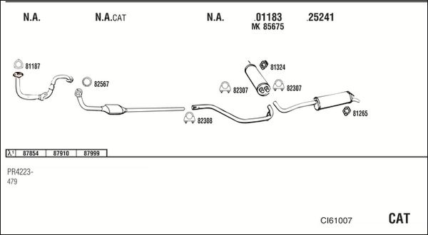 Układ wydechowy WALKER CI61007