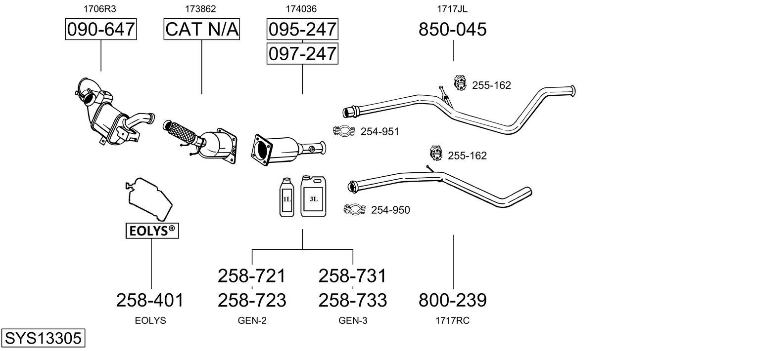 Układ wydechowy BOSAL SYS13305