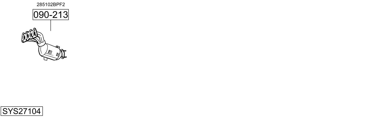 Układ wydechowy BOSAL SYS27104