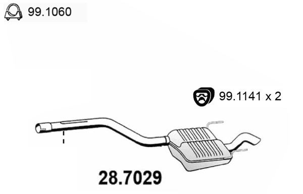 Tłumik końcowy ASSO 28.7029