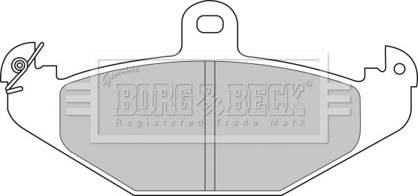 Zestaw klocków hamulcowych, hamulce tarczowe BORG & BECK BBP1478