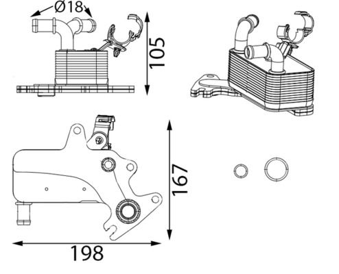 Radiator racire ulei, cutie de viteze automata MAHLE BEHR CLC 442 000S