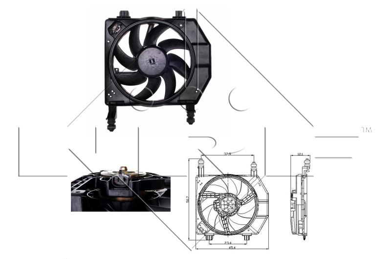 Ventilátor chladenia motora NRF 47077