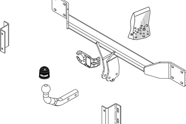 Zestaw zaczepu przyczepy BRINK 411100